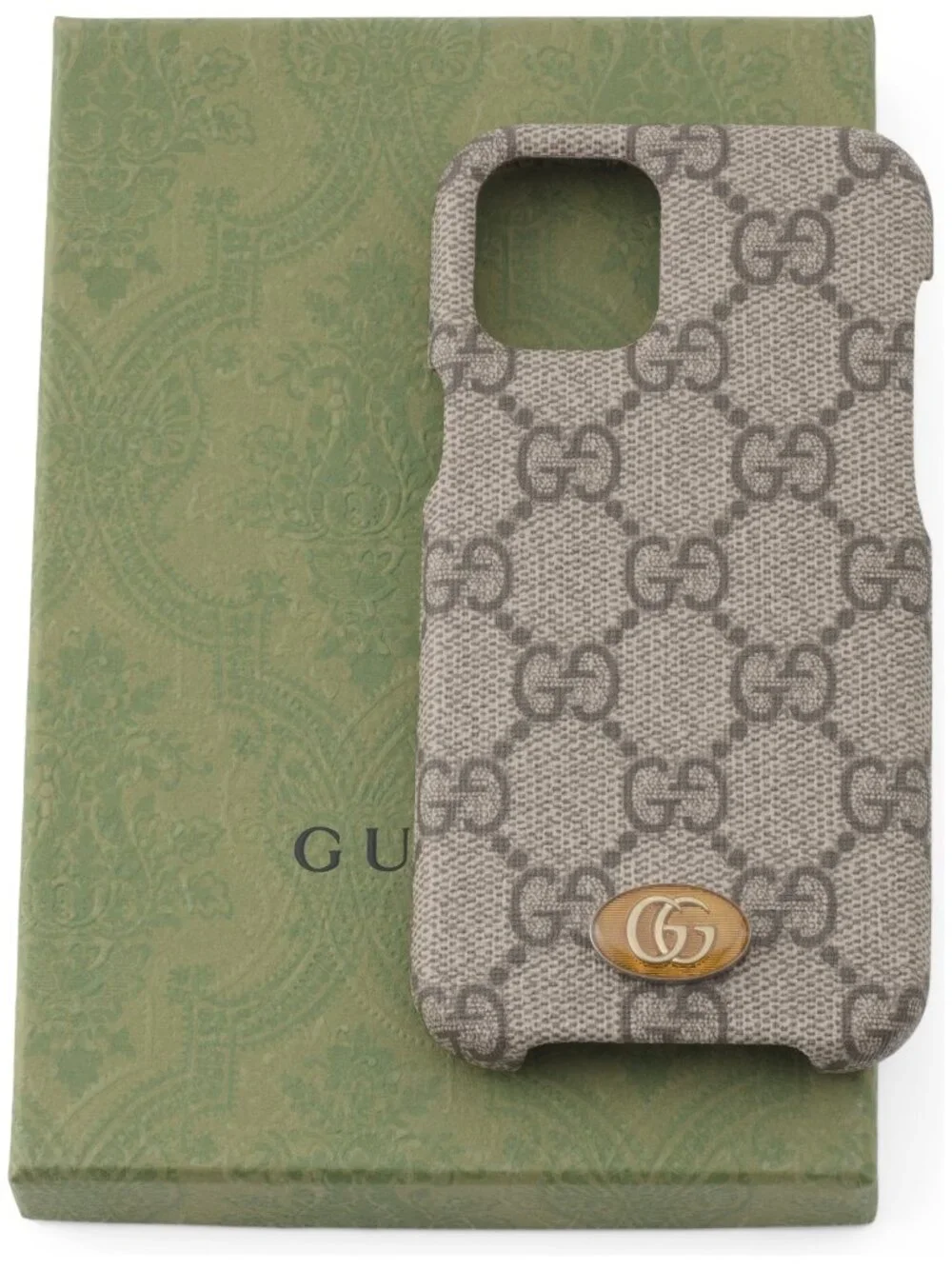 Gucci GG Supreme Monogram iPhone 12 Mini Case Beige Ebony